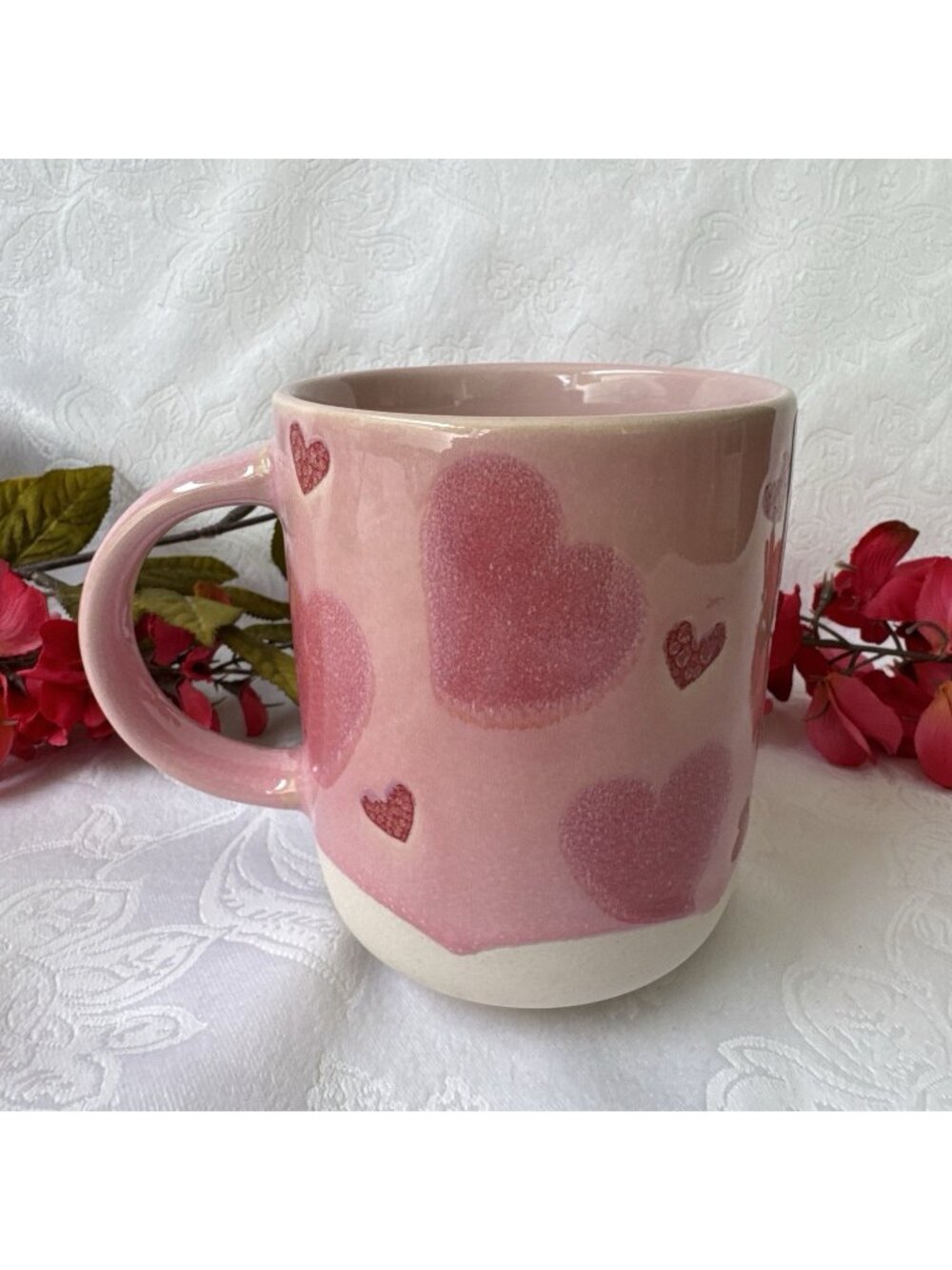 Spectrum Design Pink Ceramic 17 oz Love Hearts I Heart You Coffee Mug Nordstrom